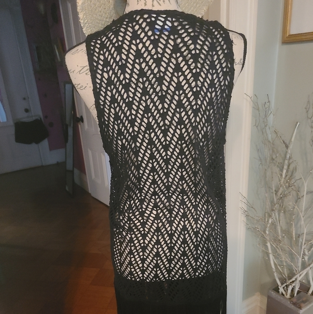 HP🔥🔥🔥Fringe net see through vest or coverup - Picture 6 of 7